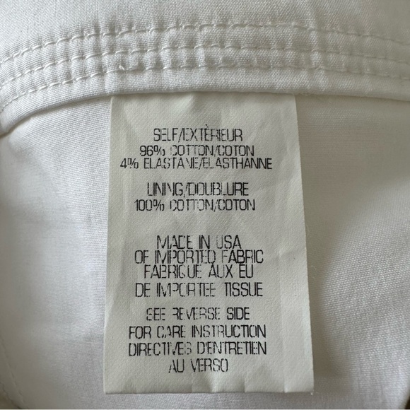 THEORY-WHITE Cotton Blend A-Line Skirt (Size:2) - Picture 8 of 9